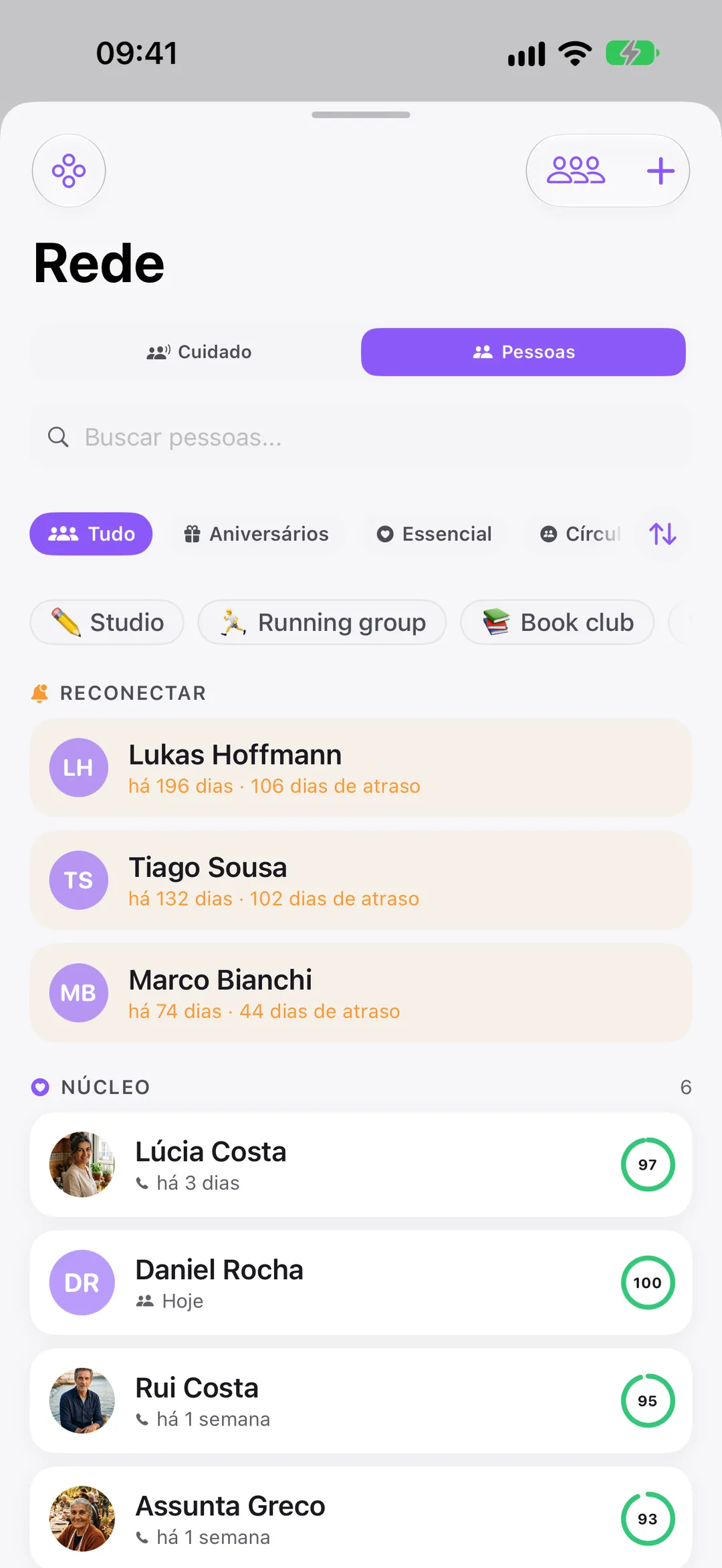 A Rede do Clarivio: com quem se reconectar e o seu círculo íntimo.